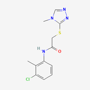 molecular formula C12H13ClN4OS B5721435 N-(3-chloro-2-methylphenyl)-2-[(4-methyl-4H-1,2,4-triazol-3-yl)sulfanyl]acetamide 
