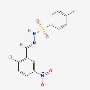 molecular formula C14H12ClN3O4S B5721543 N-[(E)-(2-chloro-5-nitrophenyl)methylideneamino]-4-methylbenzenesulfonamide 