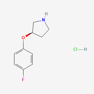 molecular formula C10H13ClFNO B572157 (R)-3-(4-Fluorophenoxy)pyrrolidine Hydrochloride CAS No. 1314419-67-4