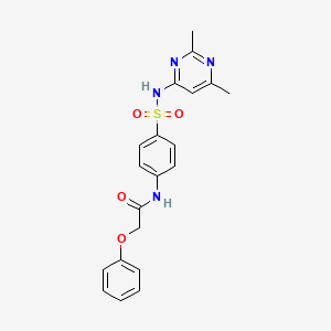 molecular formula C20H20N4O4S B5721623 N-{4-[(2,6-dimethylpyrimidin-4-yl)sulfamoyl]phenyl}-2-phenoxyacetamide 