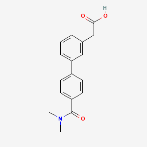 3-[4-(Dimethylcarbamoyl)phenyl]phenylacetic acid