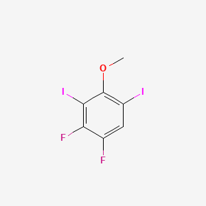 molecular formula C7H4F2I2O B572164 1,2-Difluoro-3,5-diiodo-4-methoxybenzene CAS No. 1228093-55-7