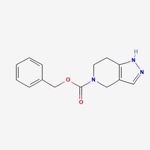 molecular formula C14H15N3O2 B572170 Benzyl 6,7-dihydro-2H-pyrazolo[4,3-c]pyridine-5(4H)-carboxylate CAS No. 1355171-29-7