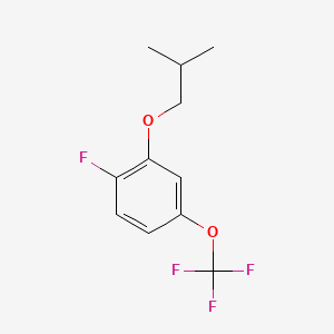molecular formula C11H12F4O2 B572171 1-Fluoro-2-isobutoxy-4-(trifluoromethoxy)benzene CAS No. 1355246-84-2