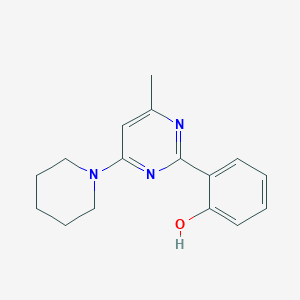 molecular formula C16H19N3O B5721722 2-(4-Methyl-6-piperidin-1-ylpyrimidin-2-yl)phenol 