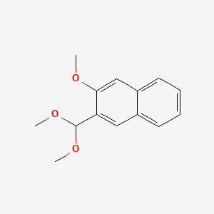 molecular formula C14H16O3 B572174 2-(Dimethoxymethyl)-3-methoxynaphthalene CAS No. 1352318-11-6