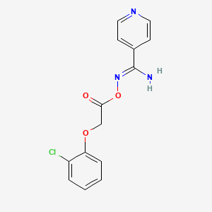 molecular formula C14H12ClN3O3 B5721793 [(Z)-[amino(pyridin-4-yl)methylidene]amino] 2-(2-chlorophenoxy)acetate 
