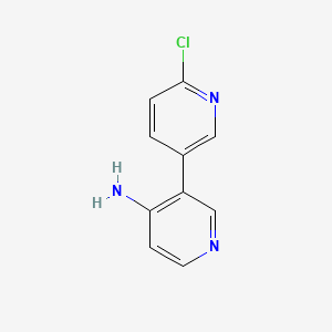 molecular formula C10H8ClN3 B572183 6'-Chloro-[3,3'-bipyridin]-4-amine CAS No. 1258624-32-6