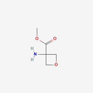 molecular formula C5H9NO3 B572185 Methyl 3-aminooxetane-3-carboxylate CAS No. 1363383-31-6