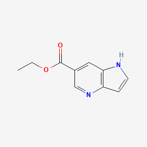molecular formula C10H10N2O2 B572189 Ethyl 1H-pyrrolo[3,2-B]pyridine-6-carboxylate CAS No. 1261885-66-8