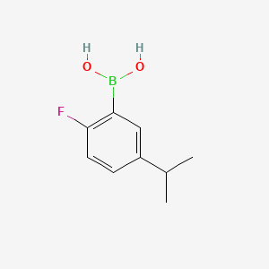 molecular formula C9H12BFO2 B572195 2-Fluoro-5-isopropylphenylboronic acid CAS No. 1256354-92-3