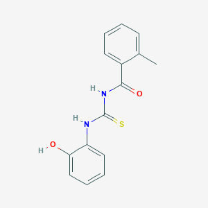 molecular formula C15H14N2O2S B5722050 N-[(2-hydroxyphenyl)carbamothioyl]-2-methylbenzamide 