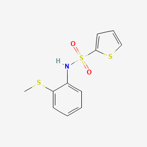 molecular formula C11H11NO2S3 B5722082 N-(2-methylsulfanylphenyl)thiophene-2-sulfonamide 