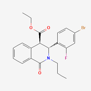 (3R,4R)-ethyl 3-(4-bromo-2-fluorophenyl)-1-oxo-2-propyl-1,2,3,4-tetrahydroisoquinoline-4-carboxylate