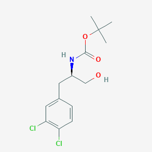 molecular formula C14H19Cl2NO3 B057221 Tert-butyl N-[(2R)-1-(3,4-dichlorophenyl)-3-hydroxypropan-2-yl]carbamate CAS No. 235439-56-2