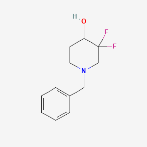 molecular formula C12H15F2NO B572210 1-Benzyl-3,3-difluoropiperidin-4-ol CAS No. 1239596-53-2