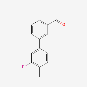 molecular formula C15H13FO B572212 3'-Acetyl-3-fluoro-4-methylbiphenyl CAS No. 1365271-37-9