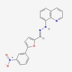 molecular formula C20H14N4O3 B5722144 N-[(E)-[5-(3-nitrophenyl)furan-2-yl]methylideneamino]quinolin-8-amine 