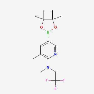 n,3-Dimethyl-5-(4,4,5,5-tetramethyl-1,3,2-dioxaborolan-2-yl)-n-(2,2,2-trifluoroethyl)pyridin-2-amine