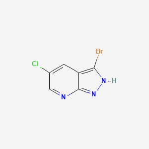 molecular formula C6H3BrClN3 B572220 3-Bromo-5-chloro-1H-pyrazolo[3,4-b]pyridine CAS No. 1245649-96-0