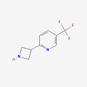 molecular formula C9H9F3N2 B572223 2-(Azetidin-3-yl)-5-(trifluoromethyl)pyridine CAS No. 1260779-70-1