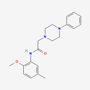 molecular formula C20H25N3O2 B5722236 N-(2-methoxy-5-methylphenyl)-2-(4-phenylpiperazin-1-yl)acetamide 