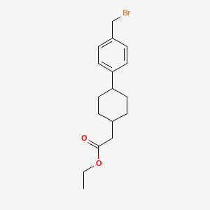 Ethyl 2-((trans-4-(4-(bromomethyl)phenyl)cyclohexyl)acetate