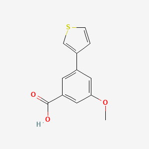 molecular formula C12H10O3S B572233 3-Methoxy-5-(thiophen-3-yl)benzoic acid CAS No. 1261969-21-4