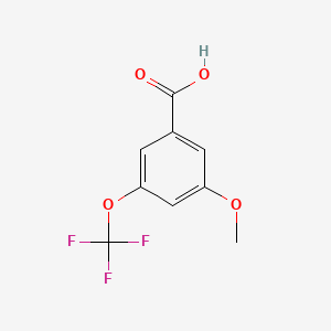 molecular formula C9H7F3O4 B572235 3-Methoxy-5-(trifluoromethoxy)benzoic acid CAS No. 1261442-97-0