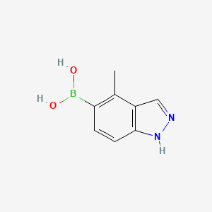 molecular formula C8H9BN2O2 B572236 (4-methyl-1H-indazol-5-yl)boronic acid CAS No. 1245816-09-4