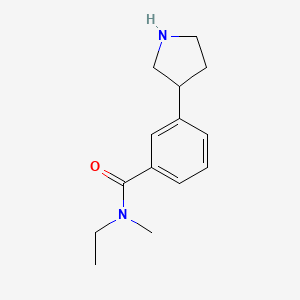 molecular formula C14H20N2O B572244 N-ethyl-N-methyl-3-pyrrolidin-3-ylbenzamide CAS No. 1224049-73-3