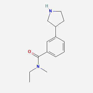 molecular formula C14H20N2O B572244 N-Ethyl-N-methyl-3-(pyrrolidin-3-YL)benzamide CAS No. 1224049-73-3
