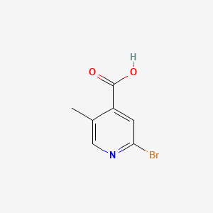 molecular formula C7H6BrNO2 B572247 2-Bromo-5-methyl-isonicotinic acid CAS No. 1211535-59-9