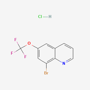 molecular formula C10H6BrClF3NO B572248 8-Bromo-6-trifluoromethoxyquinoline, HCl CAS No. 1261956-53-9