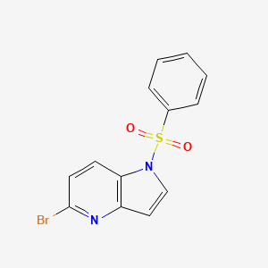 molecular formula C13H9BrN2O2S B572249 1-(Phenylsulfonyl)-5-bromo-4-azaindole CAS No. 1227268-74-7