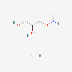 molecular formula C3H10ClNO3 B057225 3-Aminooxypropane-1,2-diol;hydrochloride CAS No. 67435-00-1