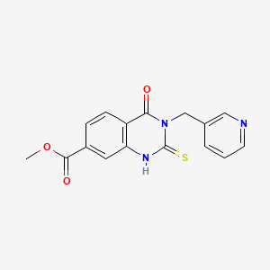 molecular formula C16H13N3O3S B5722506 Methyl 4-oxo-3-(pyridin-3-ylmethyl)-2-thioxo-1,2,3,4-tetrahydroquinazoline-7-carboxylate 