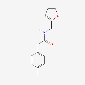 molecular formula C14H15NO2 B5722519 N-[(furan-2-yl)methyl]-2-(4-methylphenyl)acetamide 