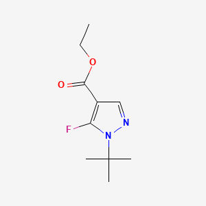 molecular formula C10H15FN2O2 B572252 Ethyl 1-(tert-butyl)-5-fluoro-1H-pyrazole-4-carboxylate CAS No. 1269291-64-6