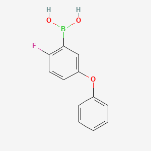 molecular formula C12H10BFO3 B572255 (2-Fluoro-5-phenoxyphenyl)boronic acid CAS No. 1256355-01-7