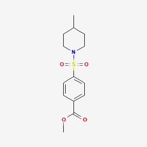 molecular formula C14H19NO4S B5722554 Methyl 4-(4-methylpiperidin-1-yl)sulfonylbenzoate 