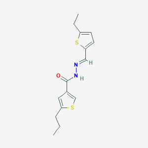 molecular formula C15H18N2OS2 B5722655 N'-[(5-ethyl-2-thienyl)methylene]-5-propyl-3-thiophenecarbohydrazide 