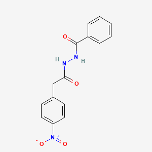 molecular formula C15H13N3O4 B5722657 N'-[2-(4-nitrophenyl)acetyl]benzohydrazide 