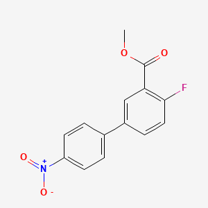 molecular formula C14H10FNO4 B572270 Methyl 2-fluoro-5-(4-nitrophenyl)benzoate CAS No. 1355248-03-1