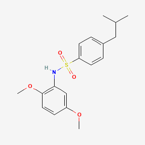 molecular formula C18H23NO4S B5722750 N-(2,5-dimethoxyphenyl)-4-isobutylbenzenesulfonamide 