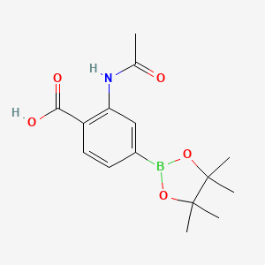 B572279 2-Acetamido-4-(4,4,5,5-tetramethyl-1,3,2-dioxaborolan-2-YL)benzoic acid CAS No. 1218789-96-8
