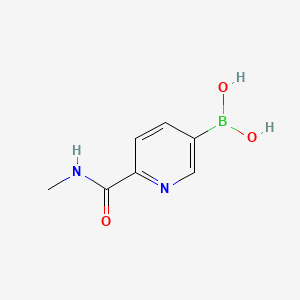 molecular formula C7H9BN2O3 B572283 (6-(Methylcarbamoyl)pyridin-3-yl)boronic acid CAS No. 1217340-94-7