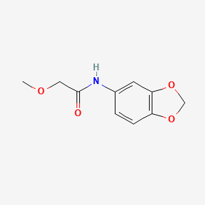 molecular formula C10H11NO4 B5722938 N-(1,3-benzodioxol-5-yl)-2-methoxyacetamide 