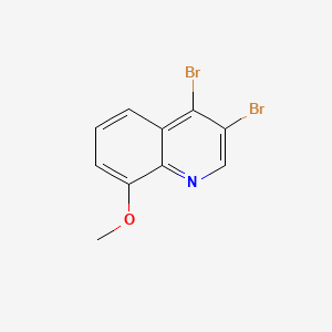 molecular formula C10H7Br2NO B572294 3,4-Dibromo-8-methoxyquinoline CAS No. 1211211-86-7