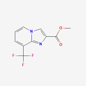 molecular formula C10H7F3N2O2 B572295 Methyl 8-(trifluoromethyl)imidazo[1,2-a]pyridine-2-carboxylate CAS No. 1206972-73-7